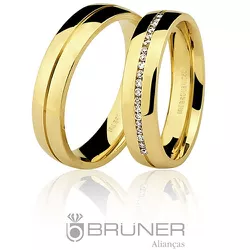 Alianças em Ouro 18k Anatômicas Brilhantes 14.8g 5.0mm - 7601862016 - RDJ Joias